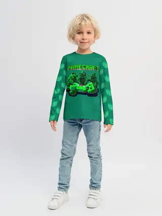 Детский лонгслив / Операция над Крипером | Майнкрафт