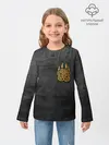 Детский лонгслив / Волчий отпечаток золотом | Символ Велеса