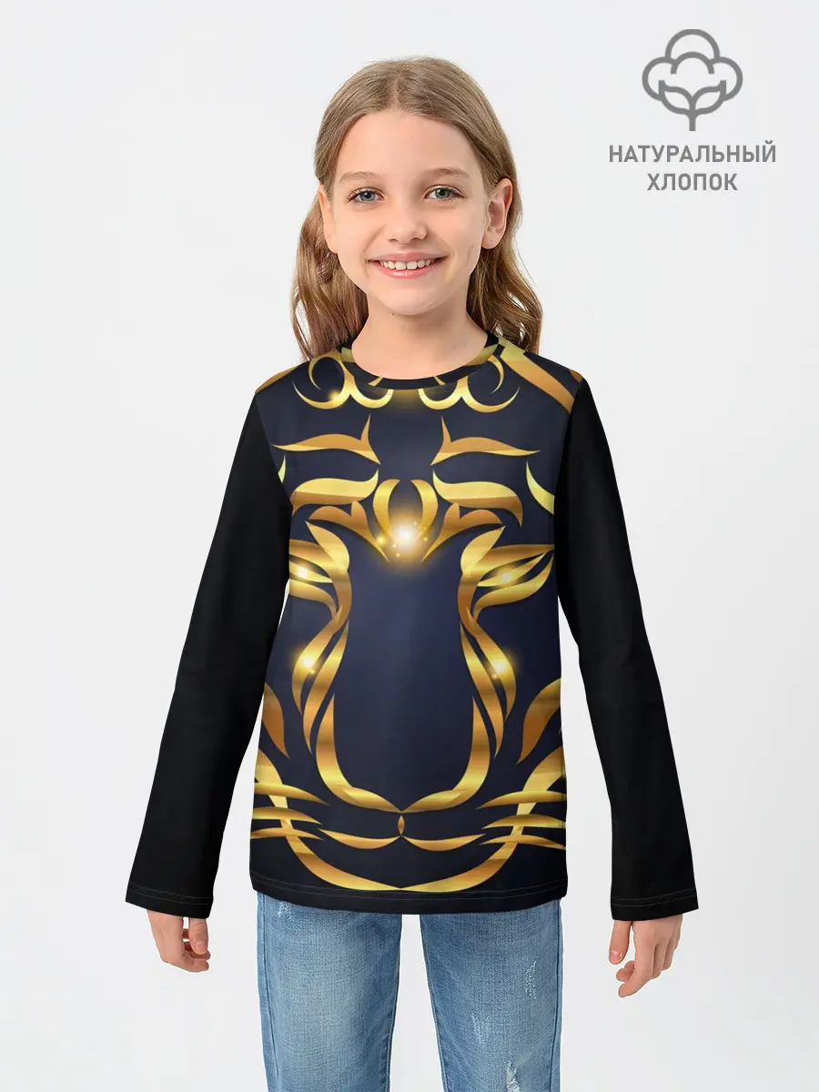 Детский лонгслив / Золотой символ года Тигр