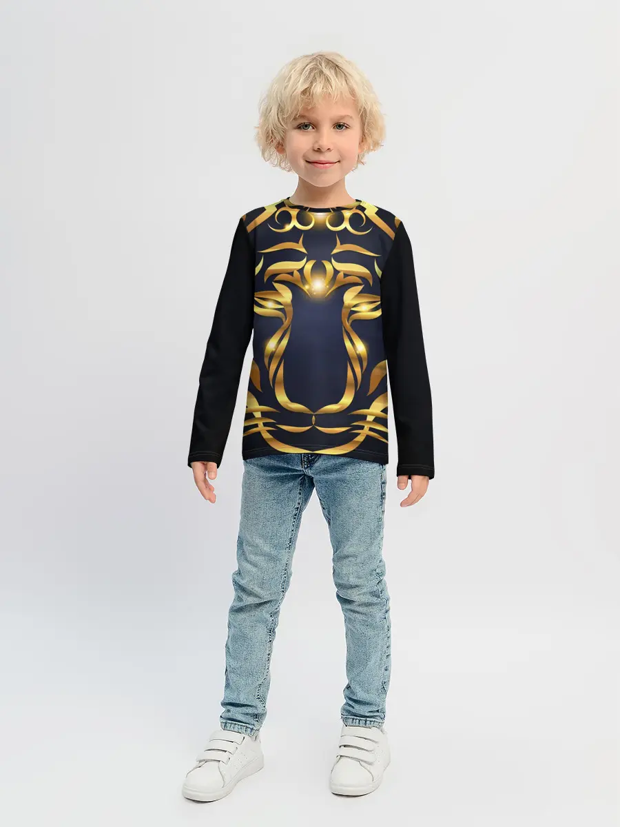Детский лонгслив / Золотой символ года Тигр