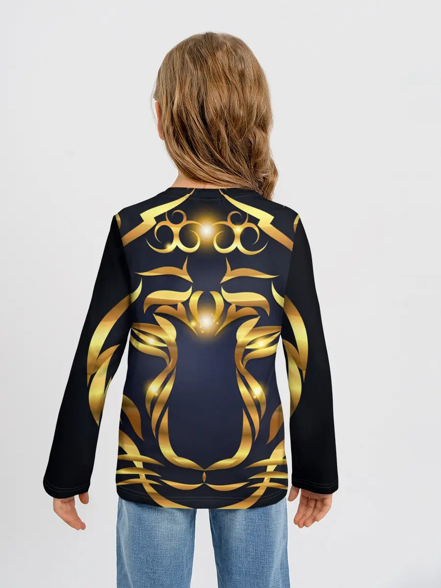 Детский лонгслив / Золотой символ года Тигр