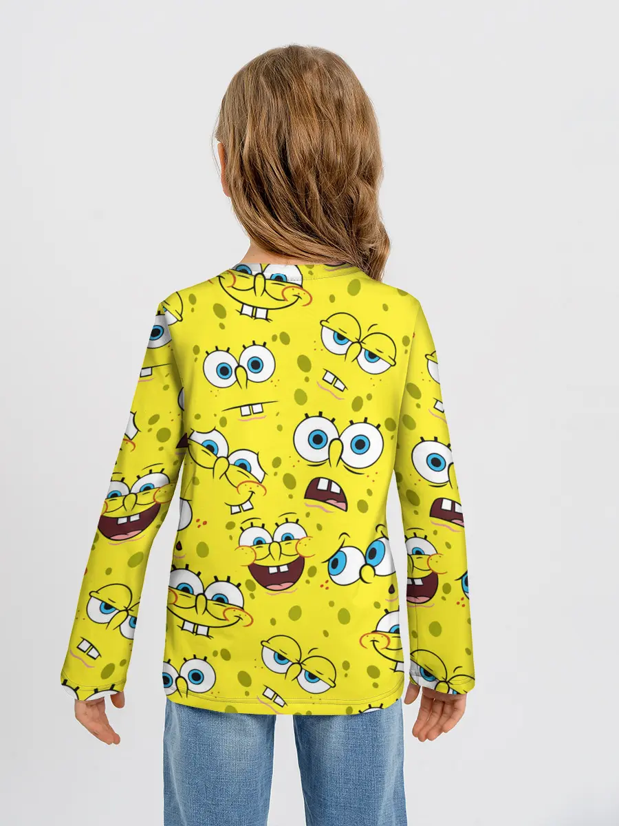 Детский лонгслив / Губка Боб / SpongeBob pattern