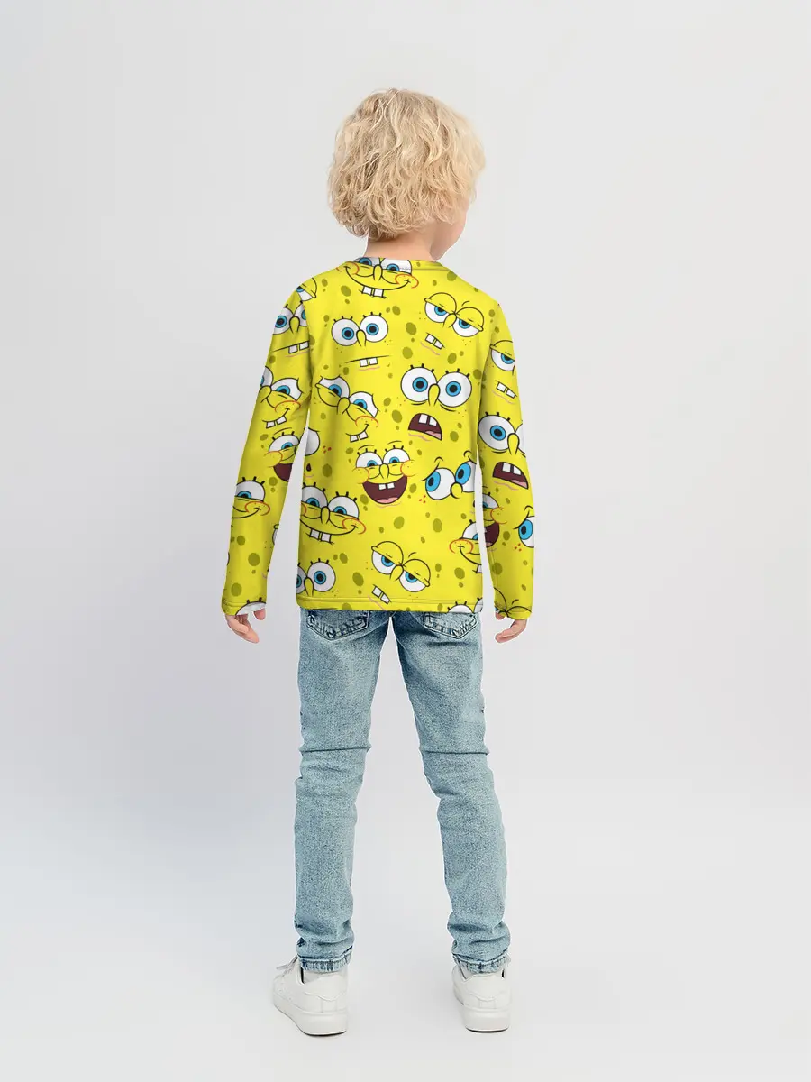Детский лонгслив / Губка Боб / SpongeBob pattern