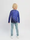 Детский лонгслив / Синие акварельные мазки