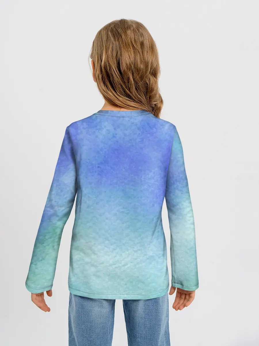 Детский лонгслив / Небесная синева