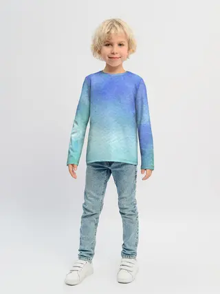 Детский лонгслив / Небесная синева