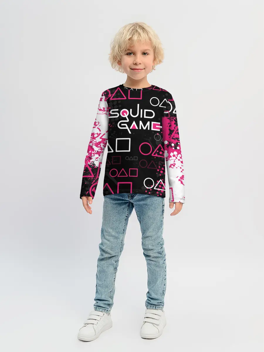 Детский лонгслив / ИГРА В КАЛЬМАРА / ГРАНЖ ЛОГО