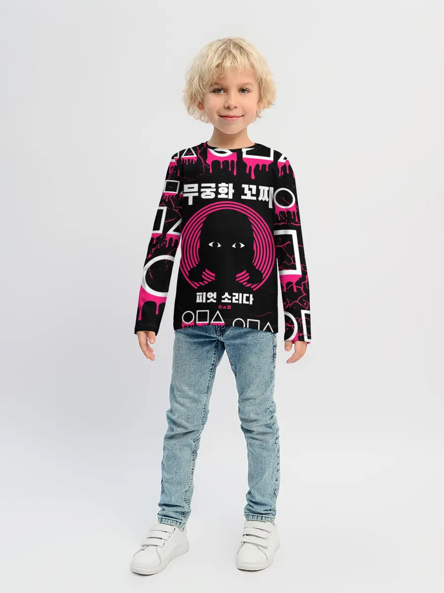 Детский лонгслив / ИГРА В КАЛЬМАРА / КУКЛА