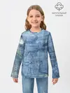 Детский лонгслив / Джинсовые мазки