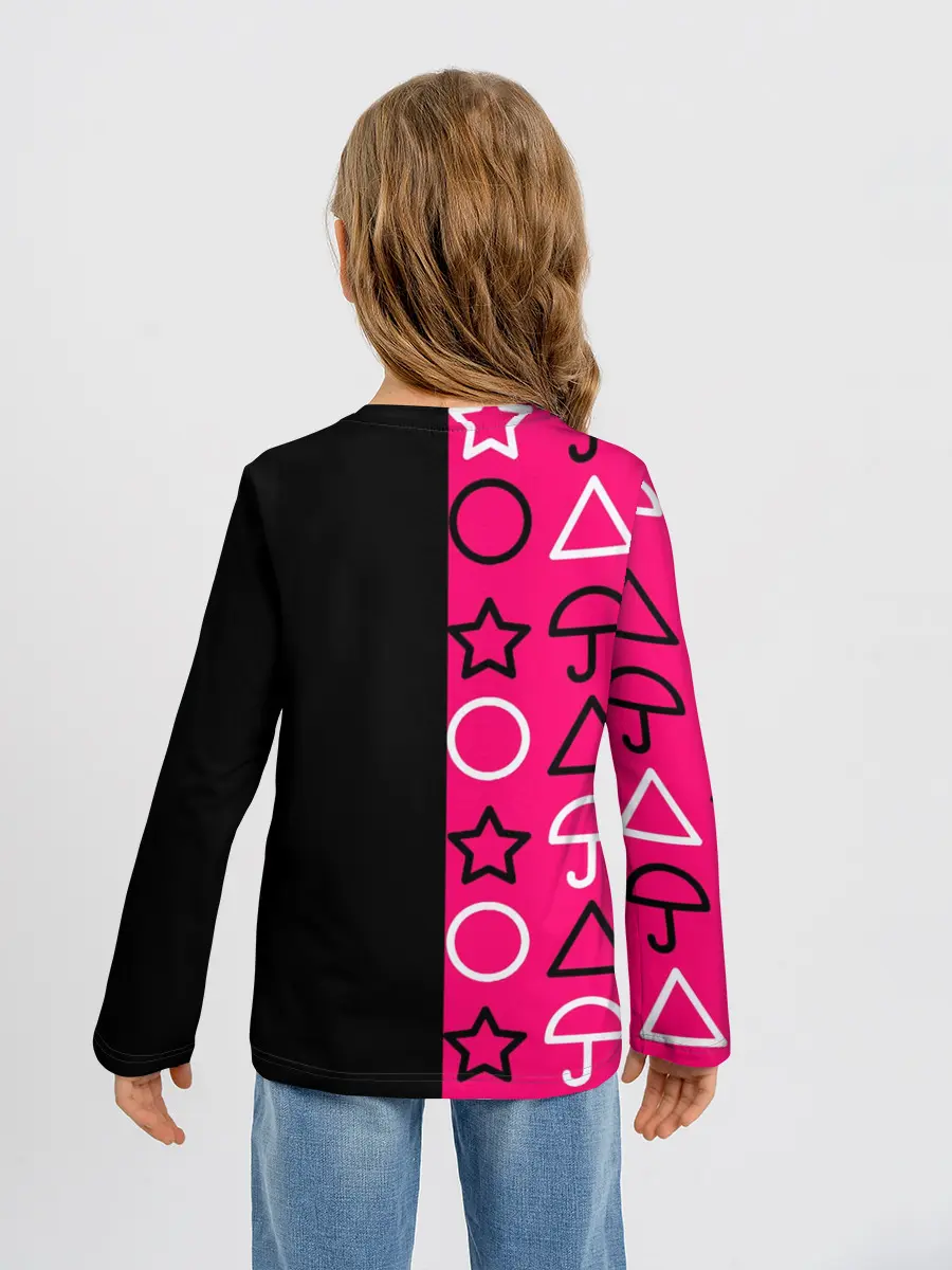 Детский лонгслив / ИГРА В КАЛЬМАРА / СИМВОЛИКА