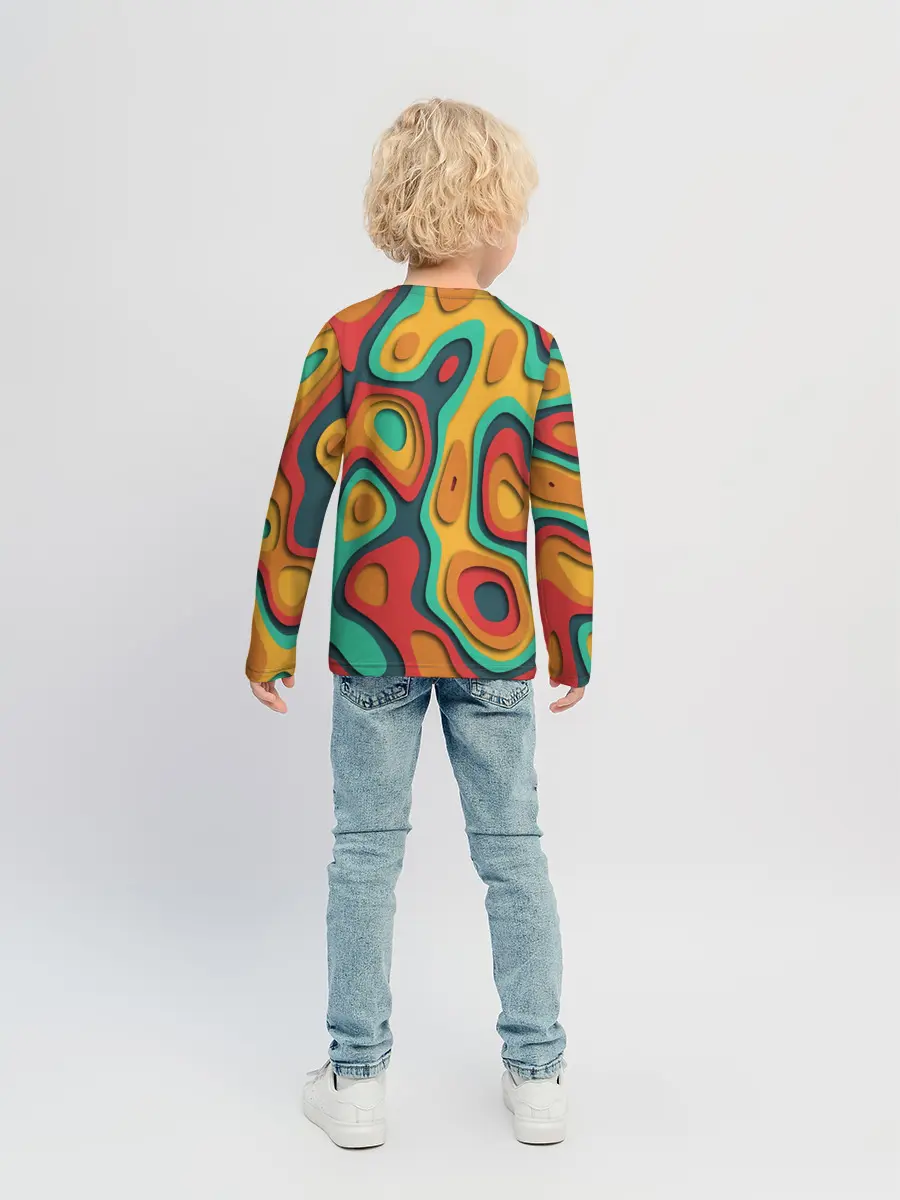 Детский лонгслив / 3D узор Color
