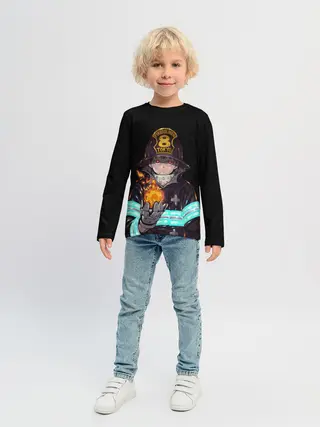 Детский лонгслив / Кусакабэ Синра Пламенная бригада