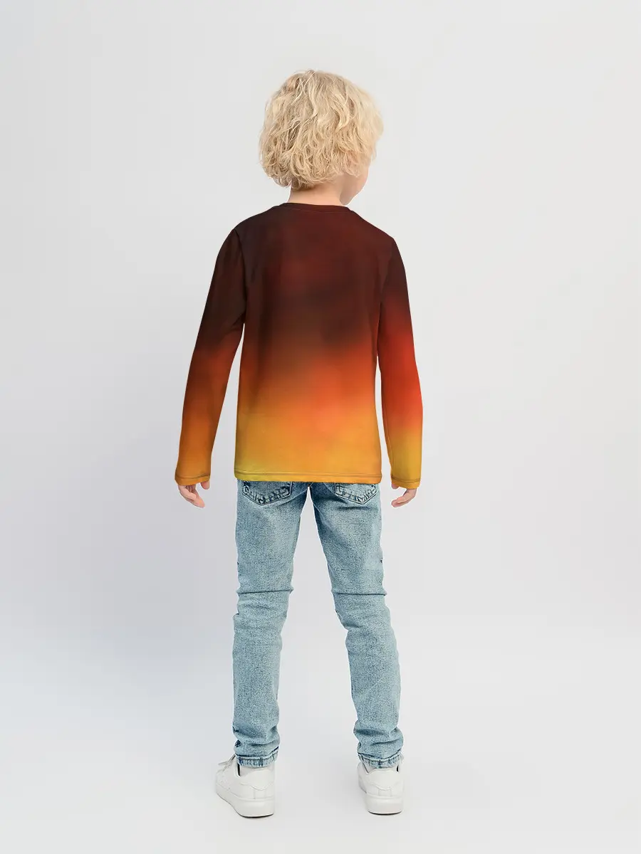 Детский лонгслив / Сайтама в огне One Punch-Man