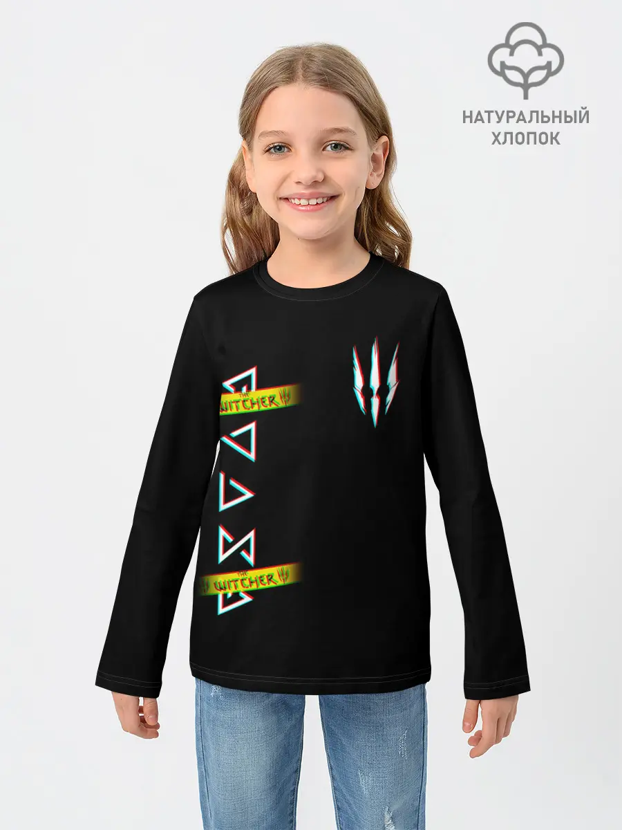 Детский лонгслив / The Witcher: Glitch.