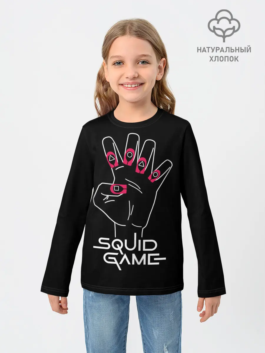 Детский лонгслив / Hand of player 001