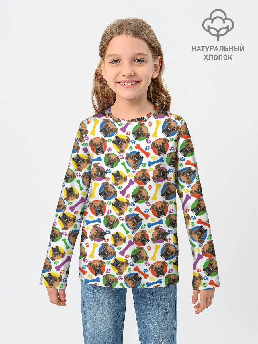 Детский лонгслив / Немецкий Боксёр