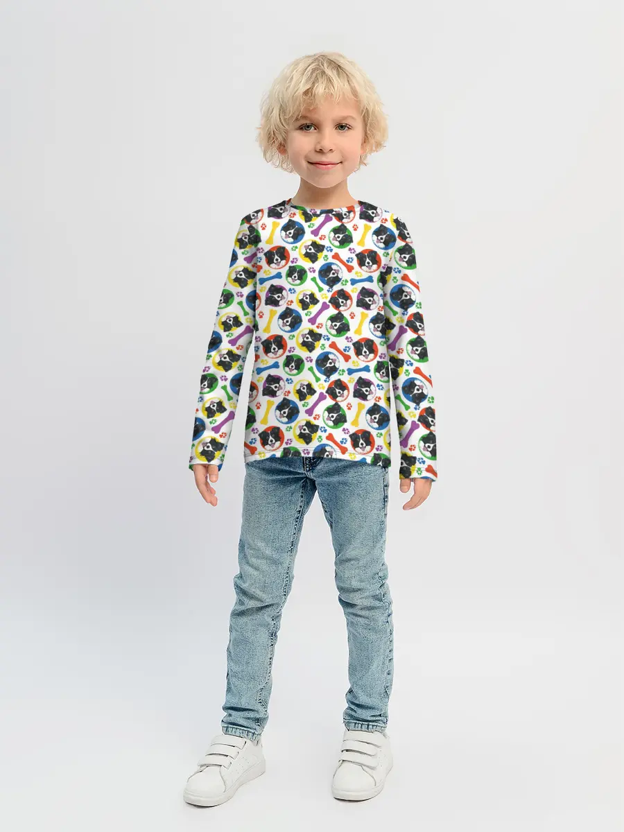 Детский лонгслив / Бордер-Колли