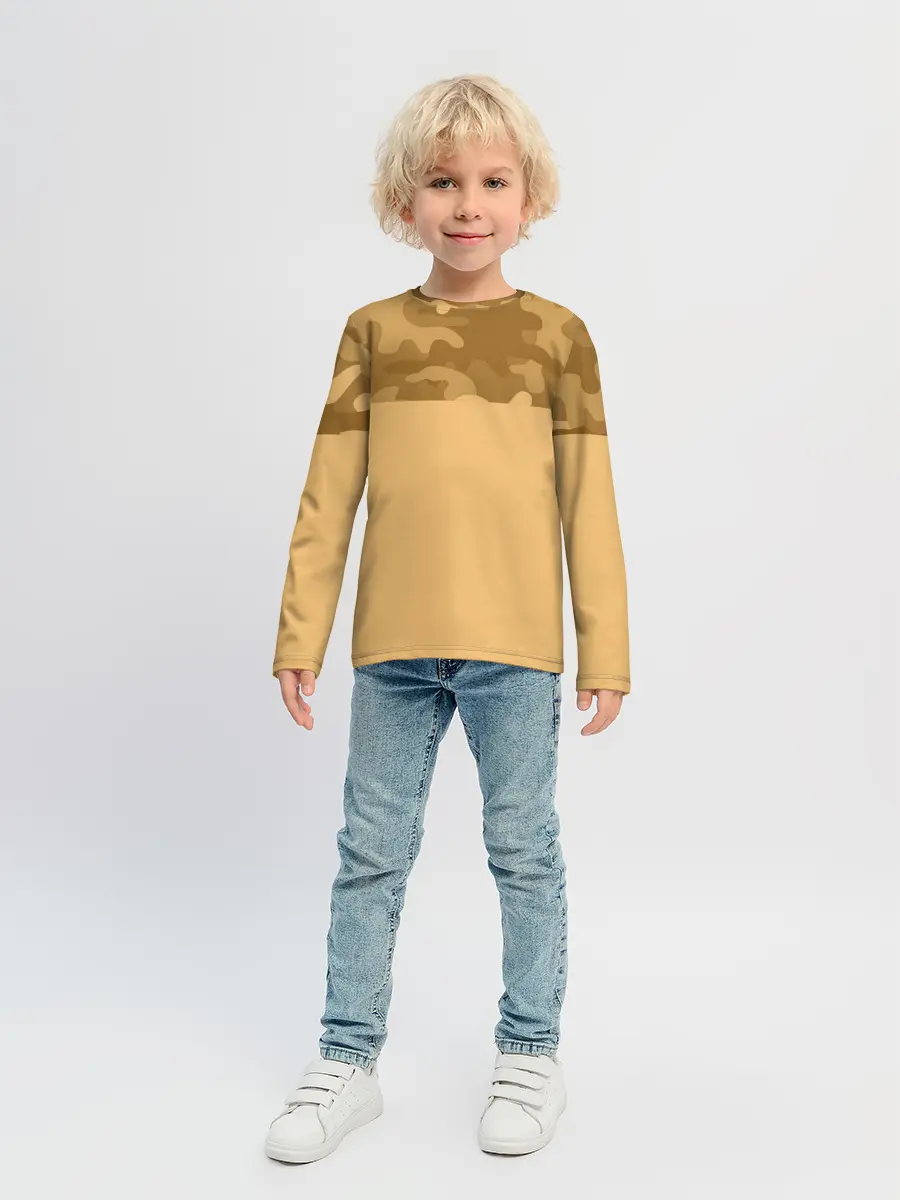 Детский лонгслив / Песочный