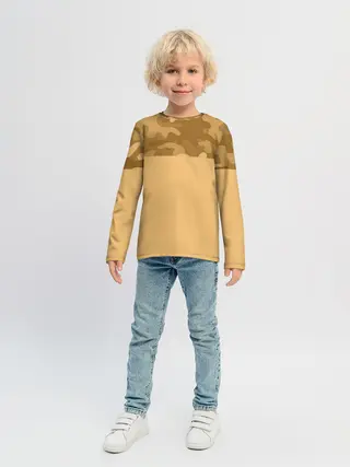 Детский лонгслив / Песочный