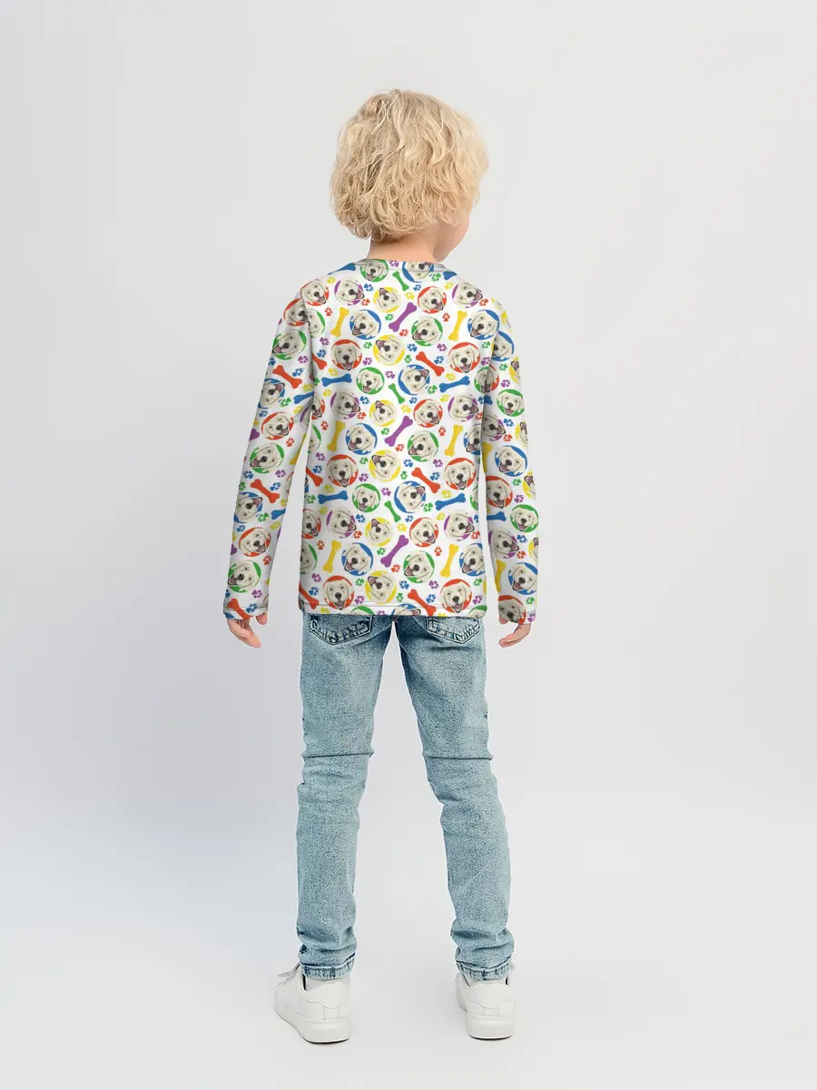 Детский лонгслив / Золотистый Ретривер