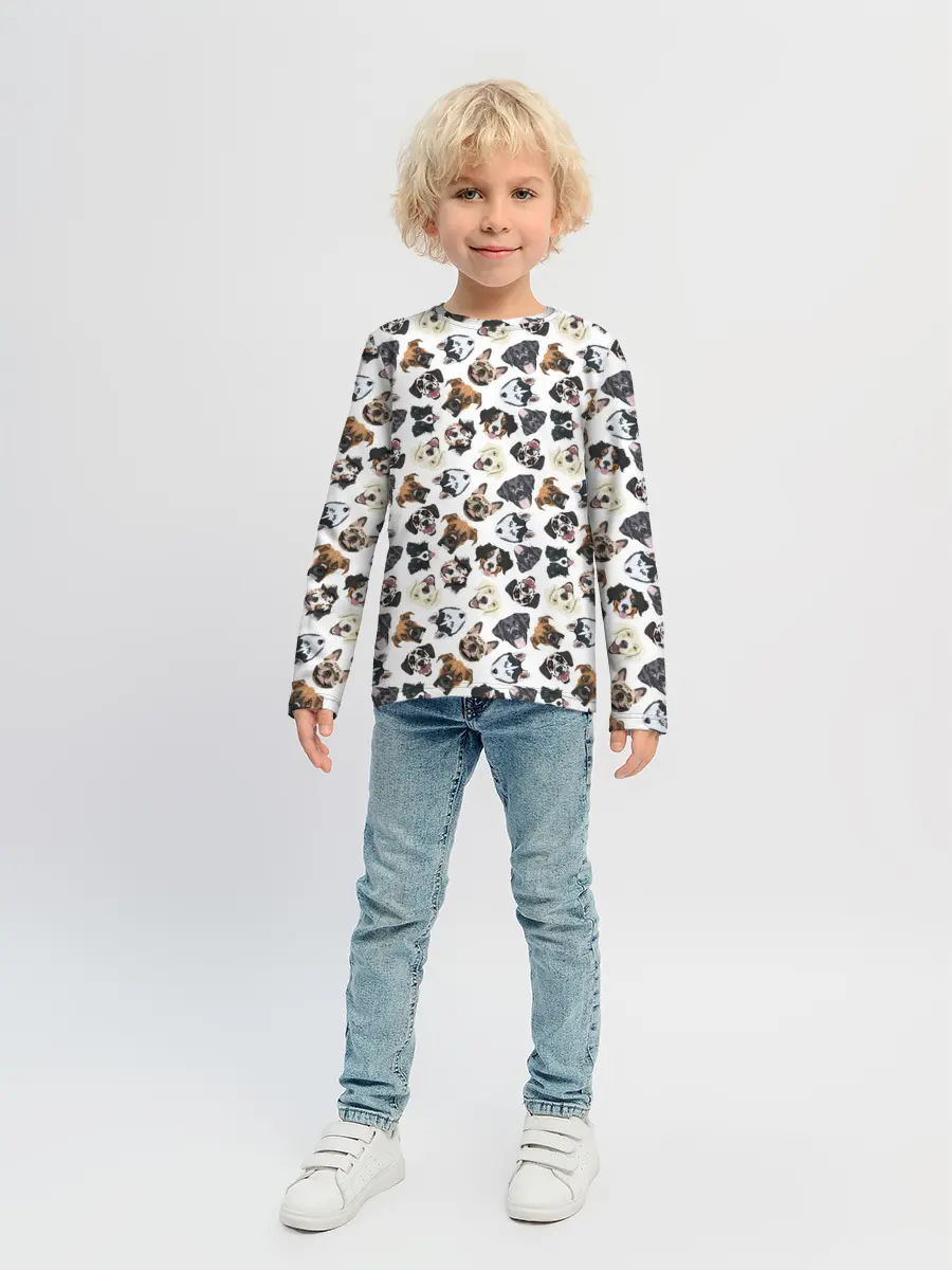 Детский лонгслив / Разные Породы Собак