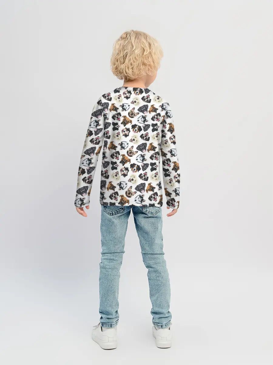 Детский лонгслив / Разные Породы Собак
