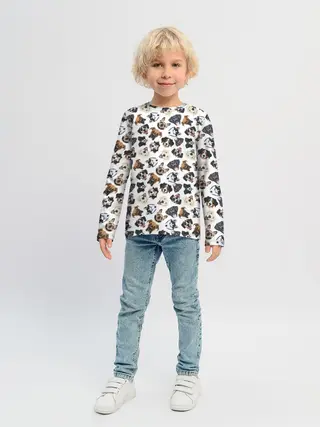 Детский лонгслив / Разные Породы Собак