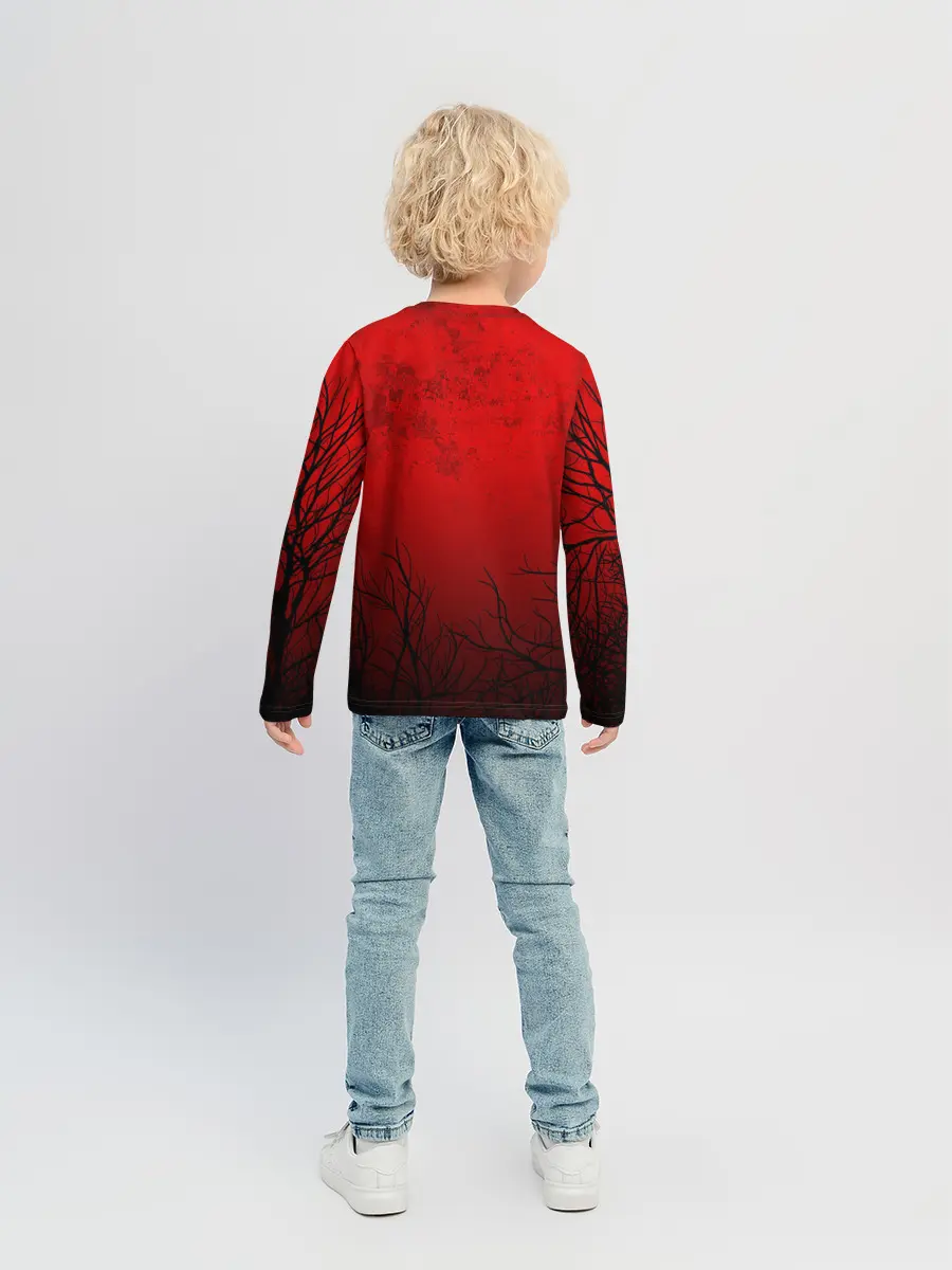 Детский лонгслив / СИРЕНОГОЛОВЫЙ В ТЁМНОМ ЛЕСУ