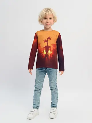 Детский лонгслив / СИРЕНОГОЛОВЫЙ НА ЗАКАТЕ