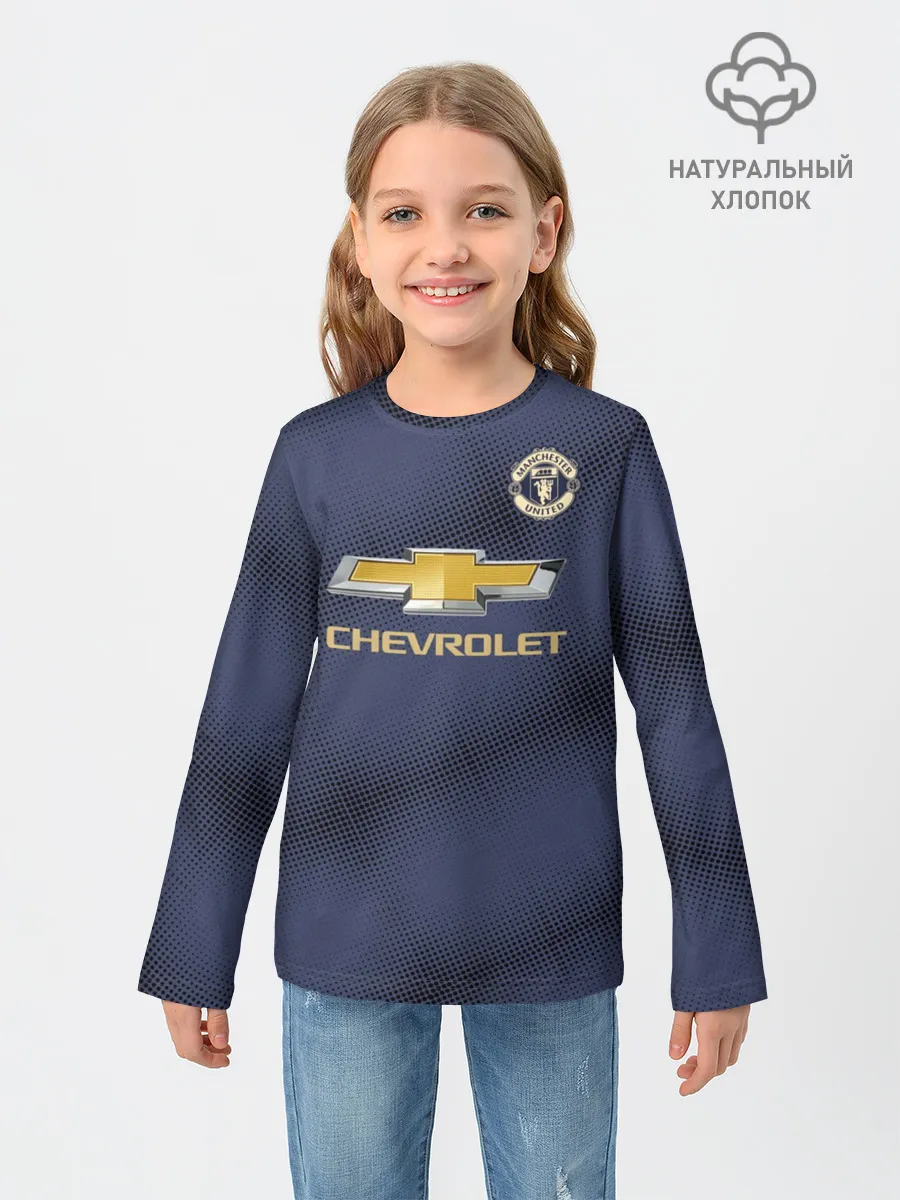 Детский лонгслив / Manchester United away 18-19
