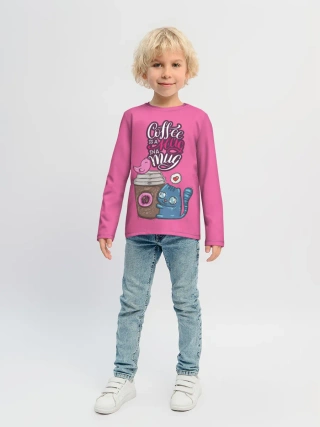 Детский лонгслив / Coffee is a hug