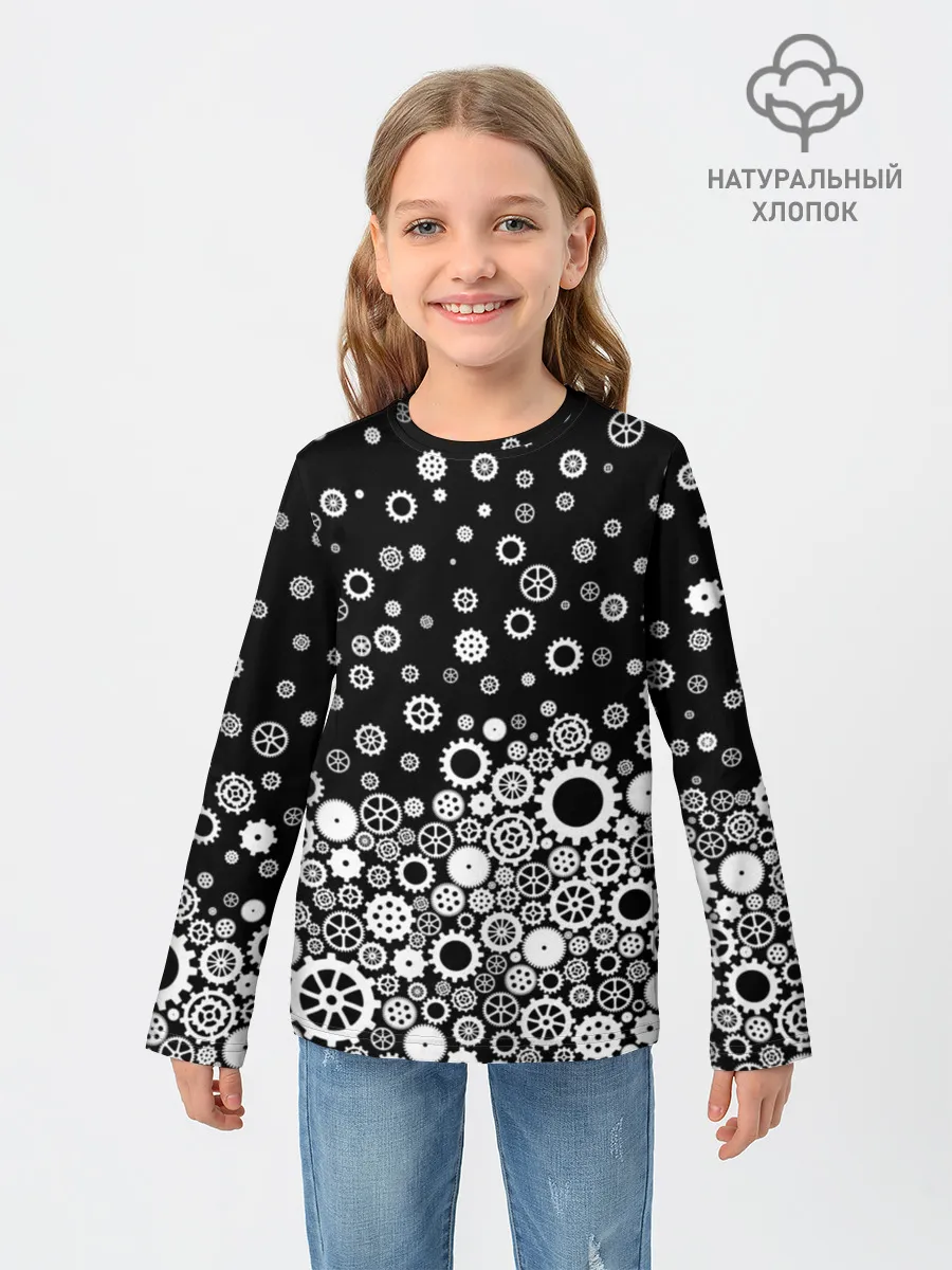 Детский лонгслив / Шестеренки