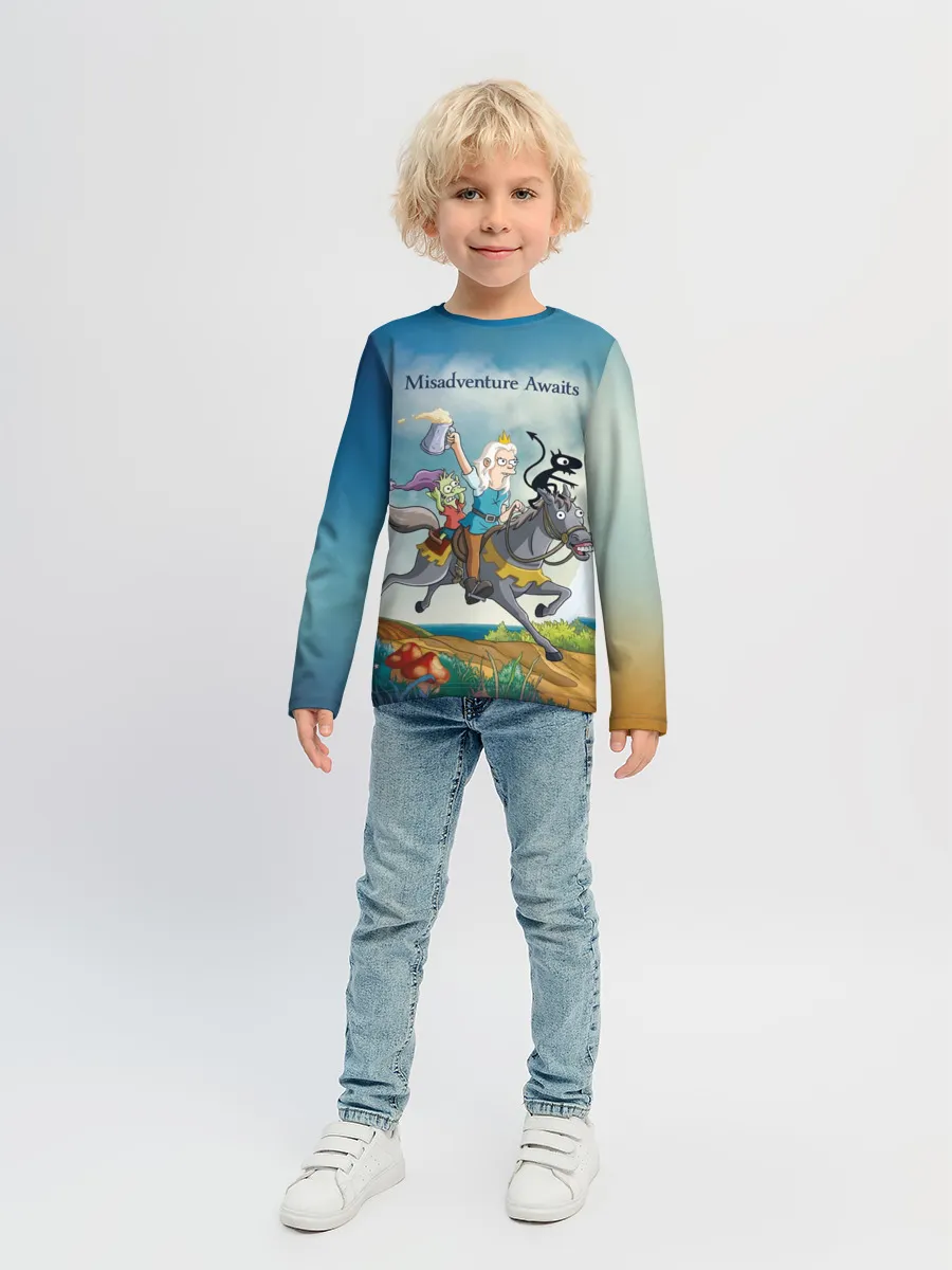 Детский лонгслив / Misadventure Awaits