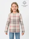 Детский лонгслив / Светлая клетка