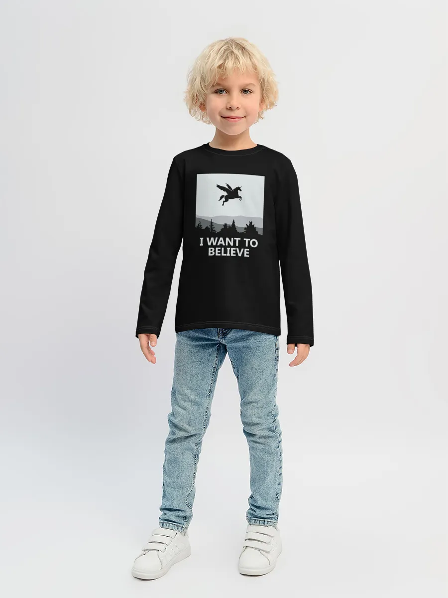 Детский лонгслив / I Want to Believe