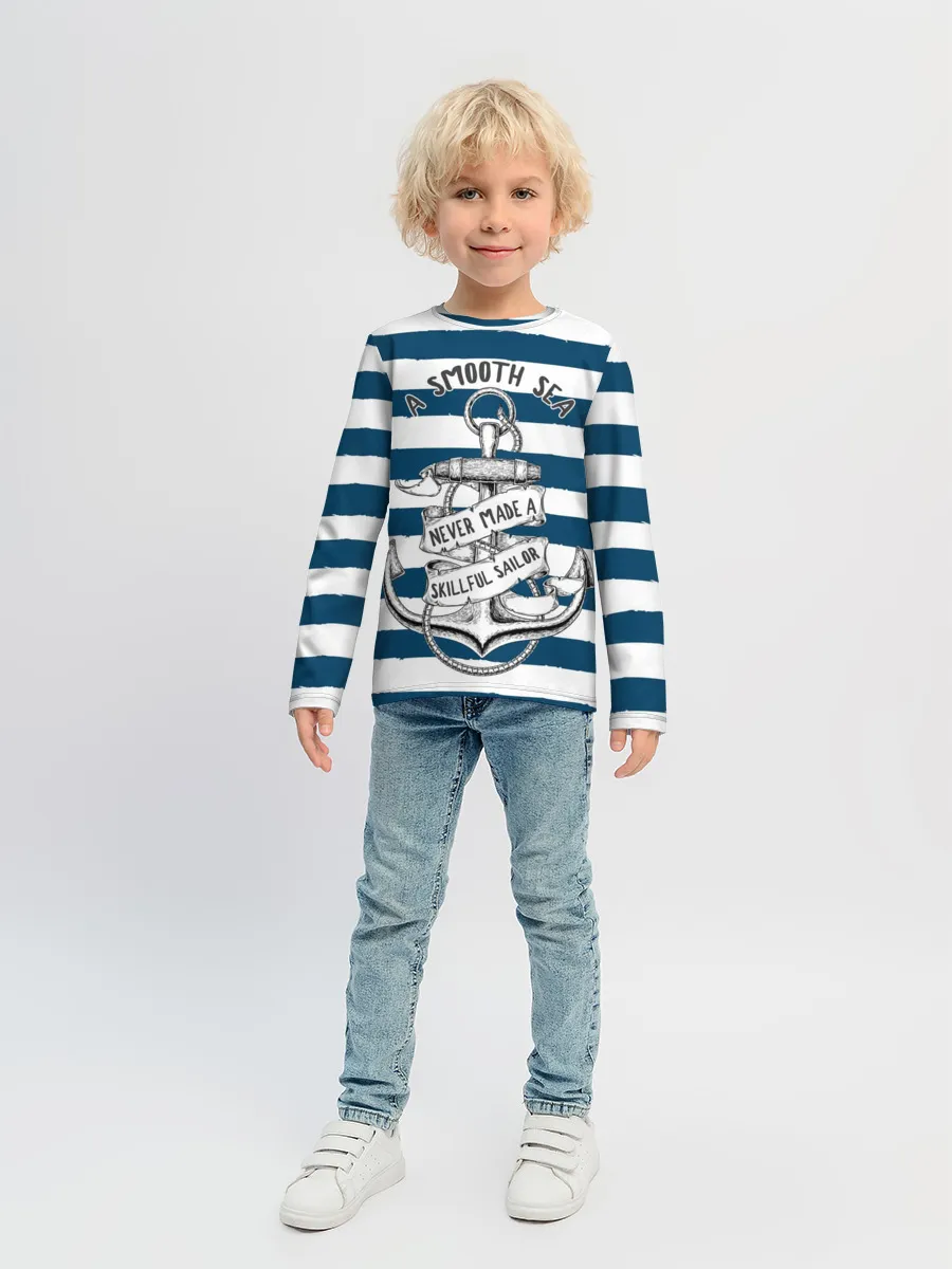 Детский лонгслив / в спокойном море плохие моряки