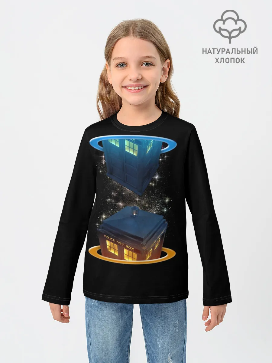 Детский лонгслив / Тардис в Портале