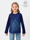 Детский лонгслив / Синяя спираль абстракция