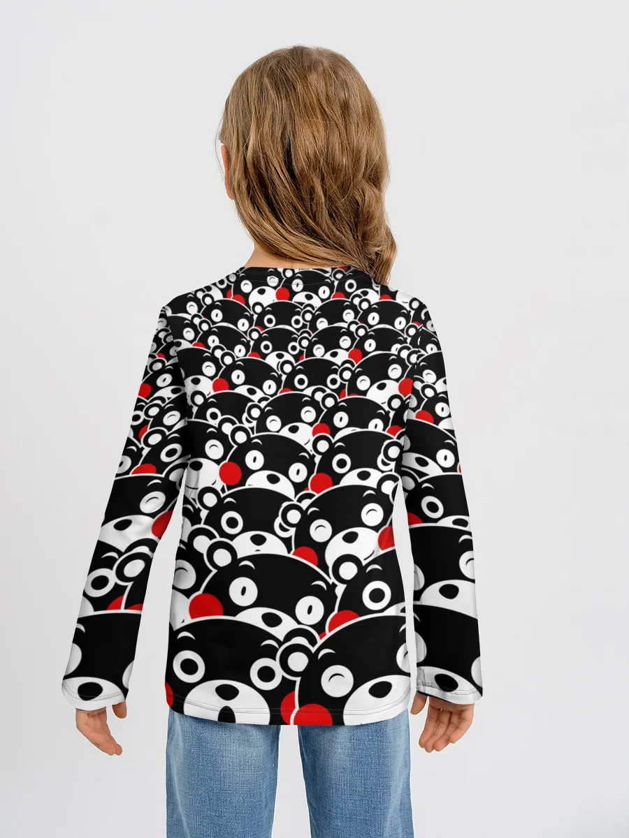 Детский лонгслив / Узор кумамонов