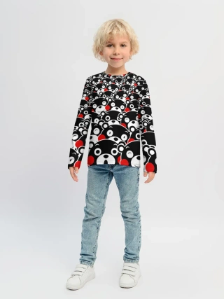 Детский лонгслив / Узор кумамонов