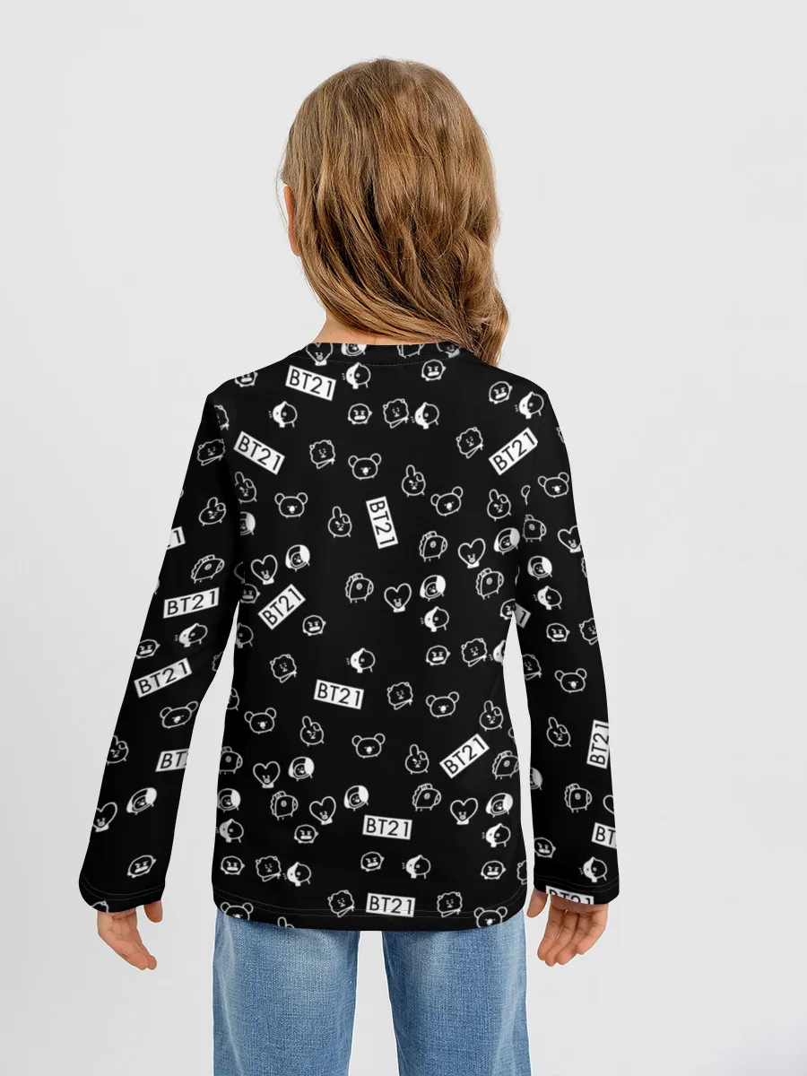 Детский лонгслив / BTS BT21 STICKERS