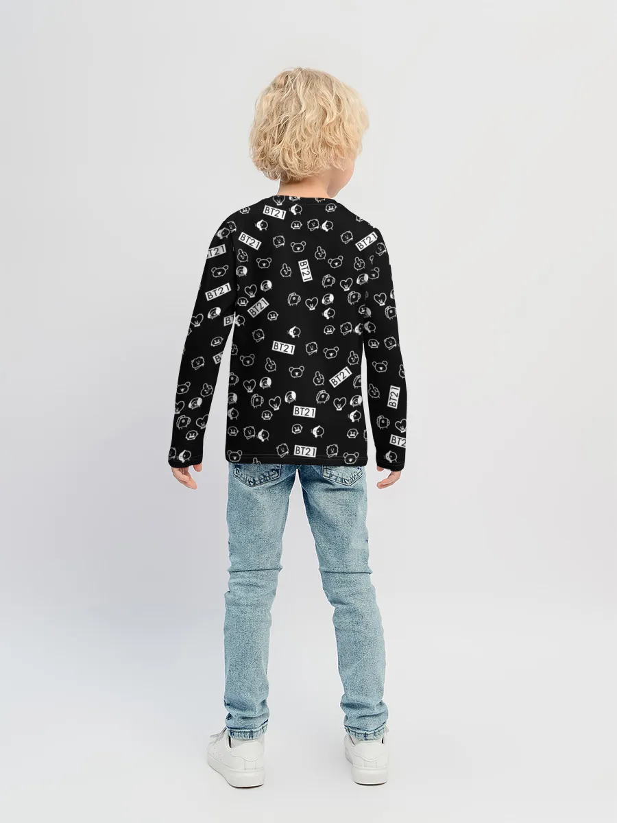 Детский лонгслив / BTS BT21 STICKERS