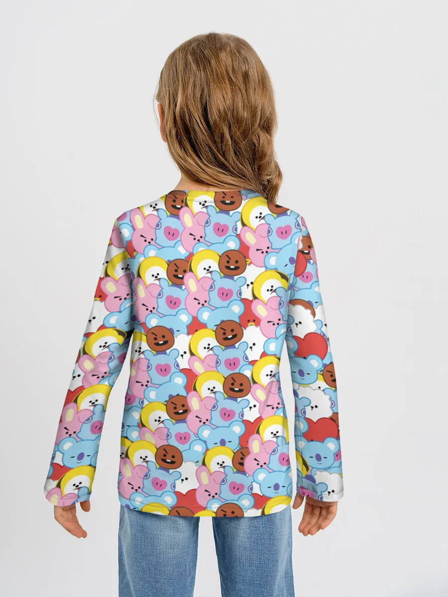 Детский лонгслив / BTS BT21 STICKERS