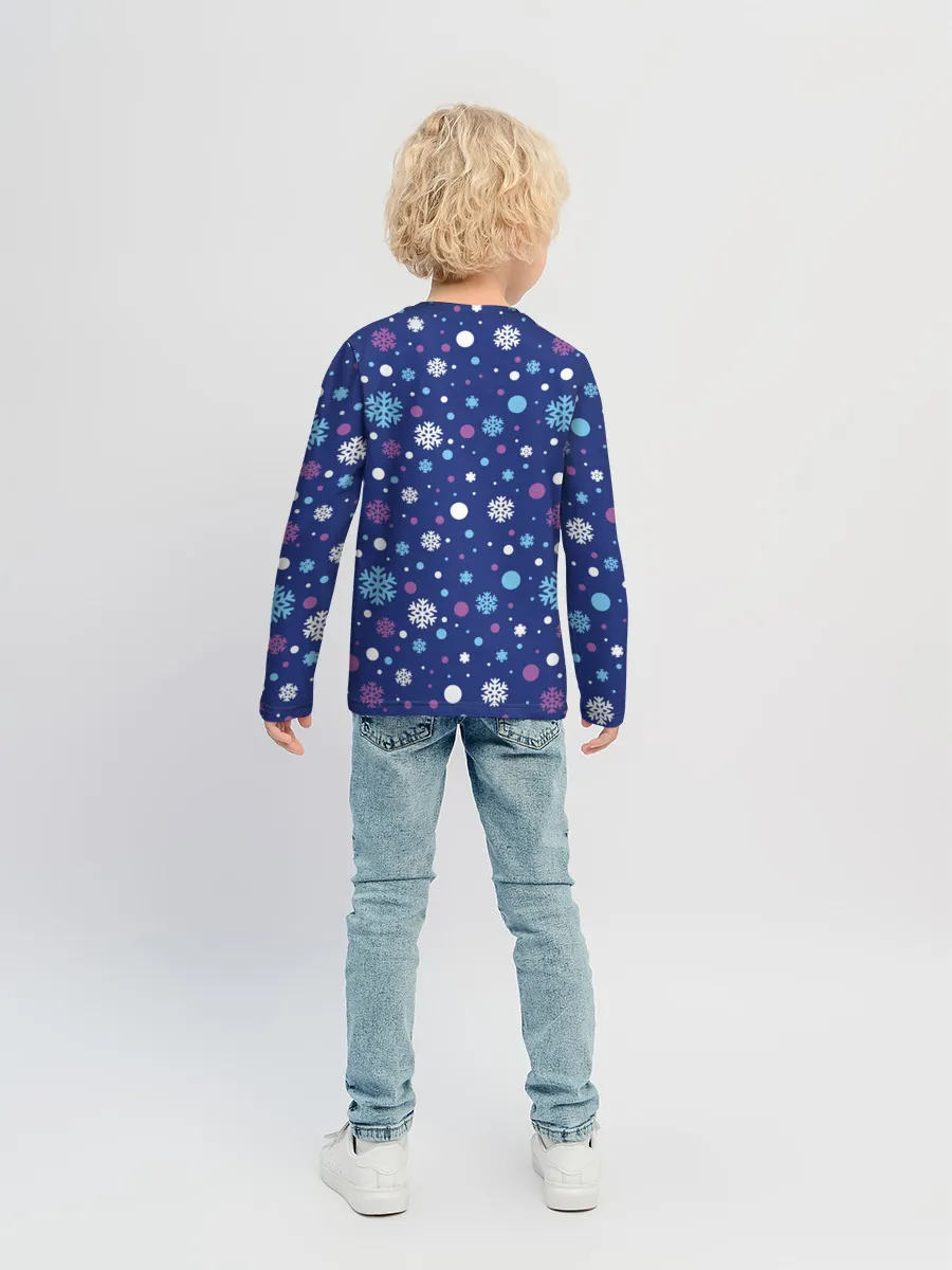 Детский лонгслив / Снеговики
