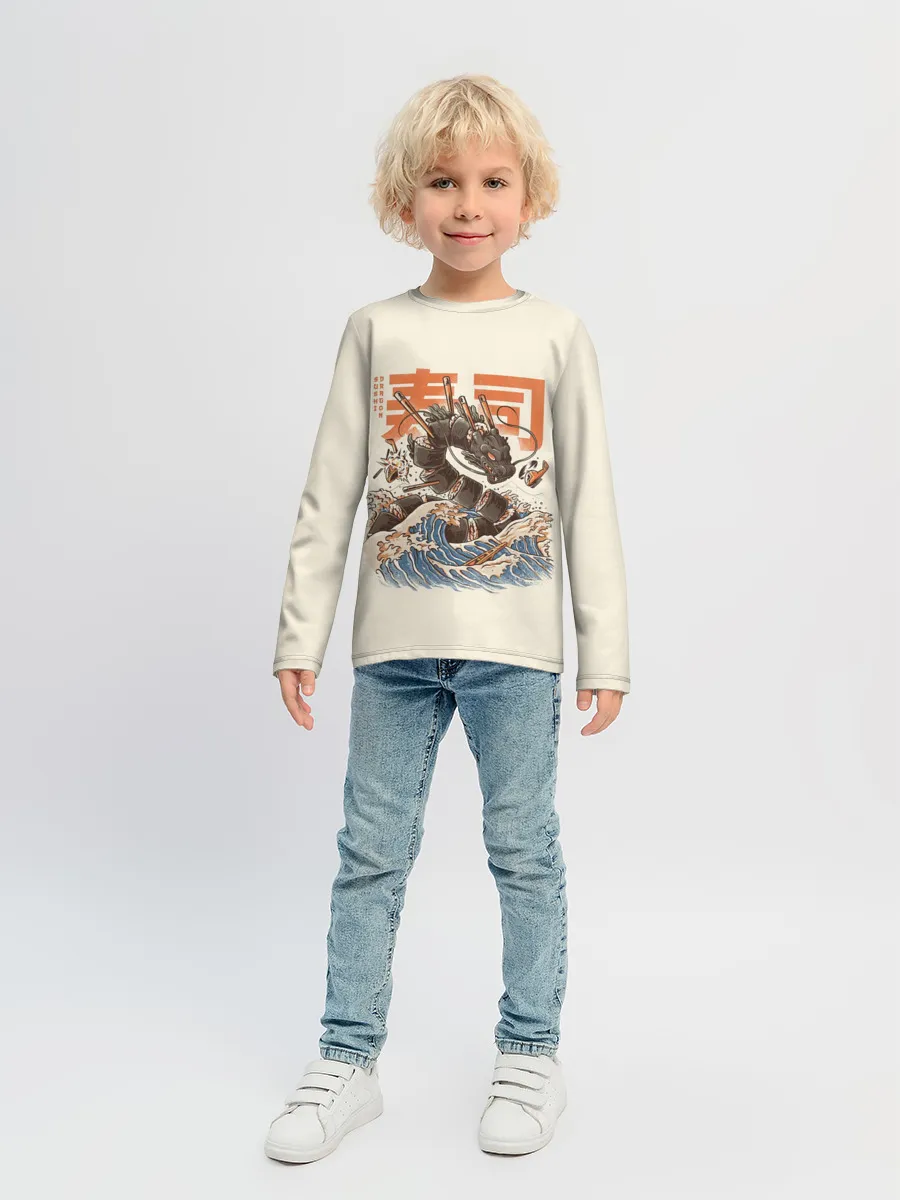 Детский лонгслив / Great Sushi Dragon