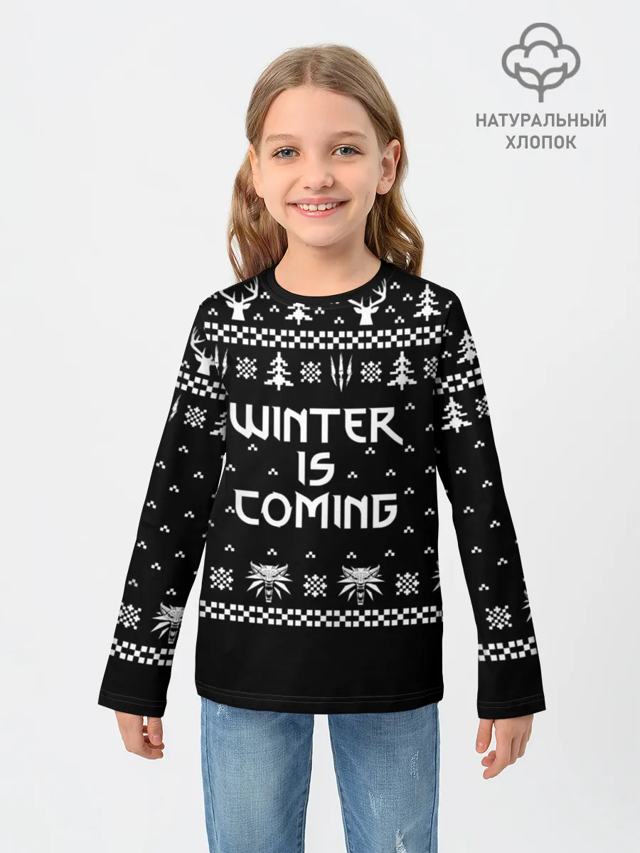 Детский лонгслив / ВЕДЬМАК НОВОГОДНИЙ
