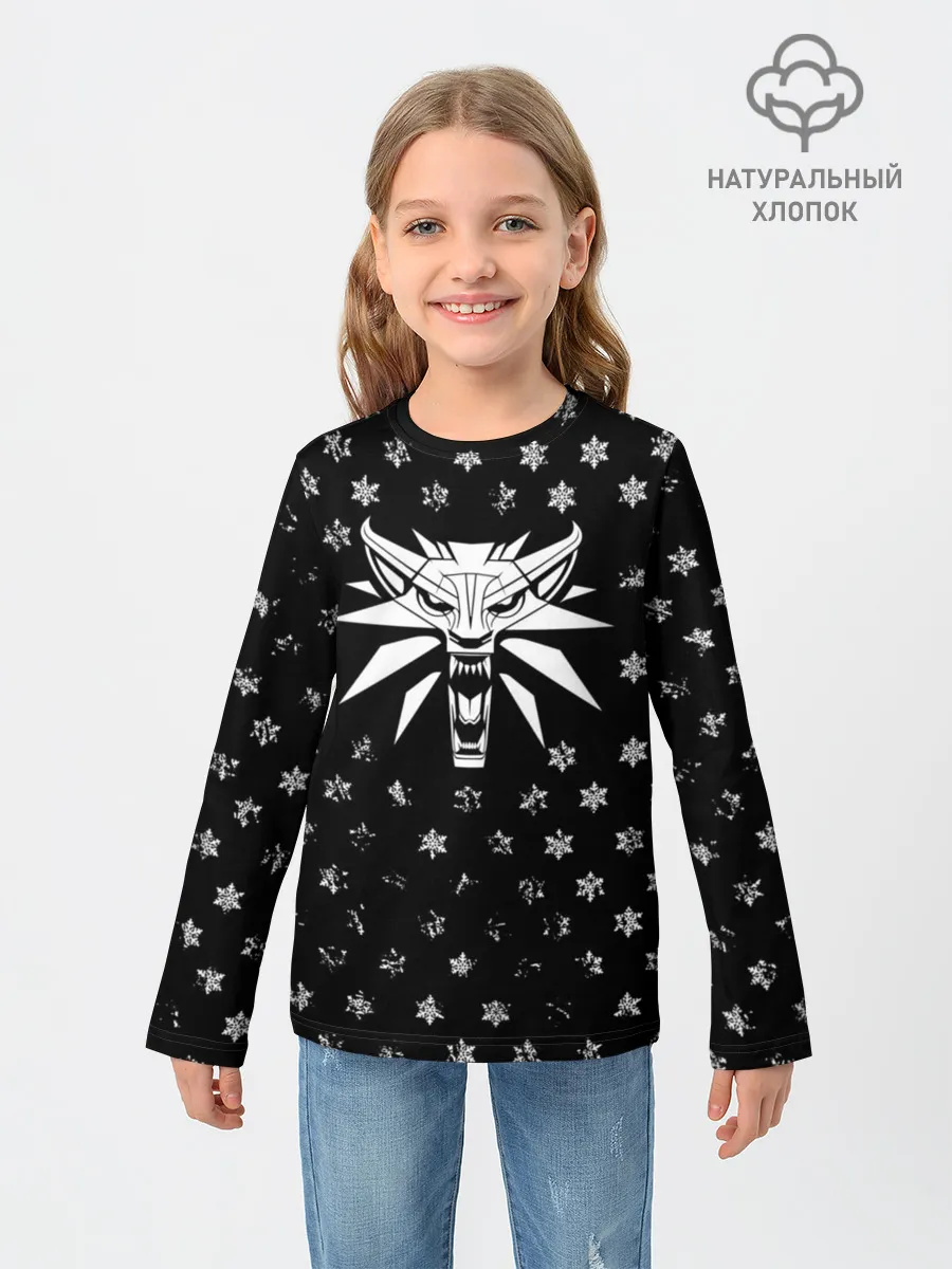 Детский лонгслив / ВЕДЬМАК НОВОГОДНИЙ