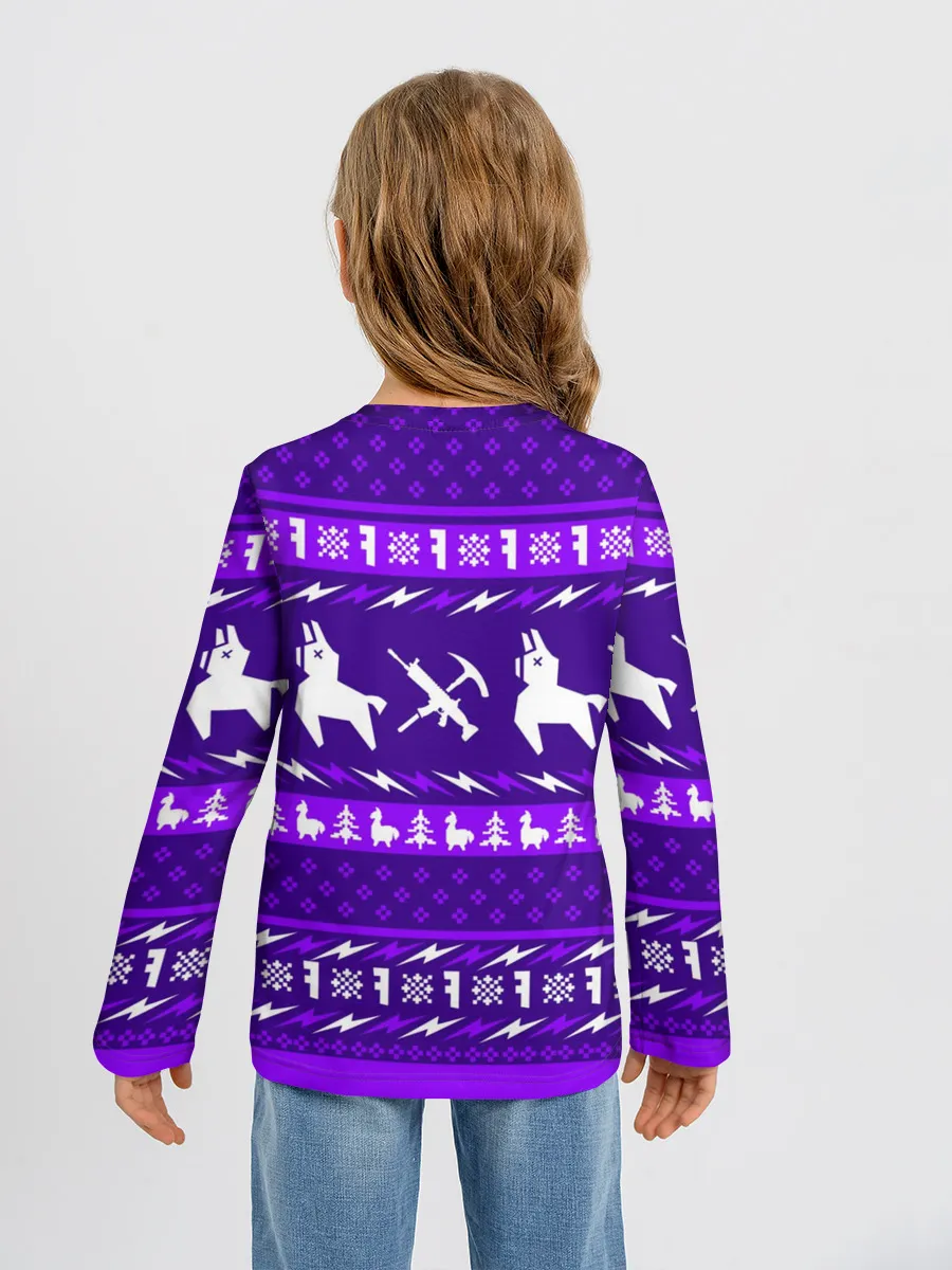 Детский лонгслив / FORTNITE НОВОГОДНИЙ