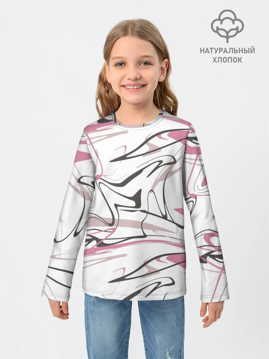 Детский лонгслив / Хаотичные линии