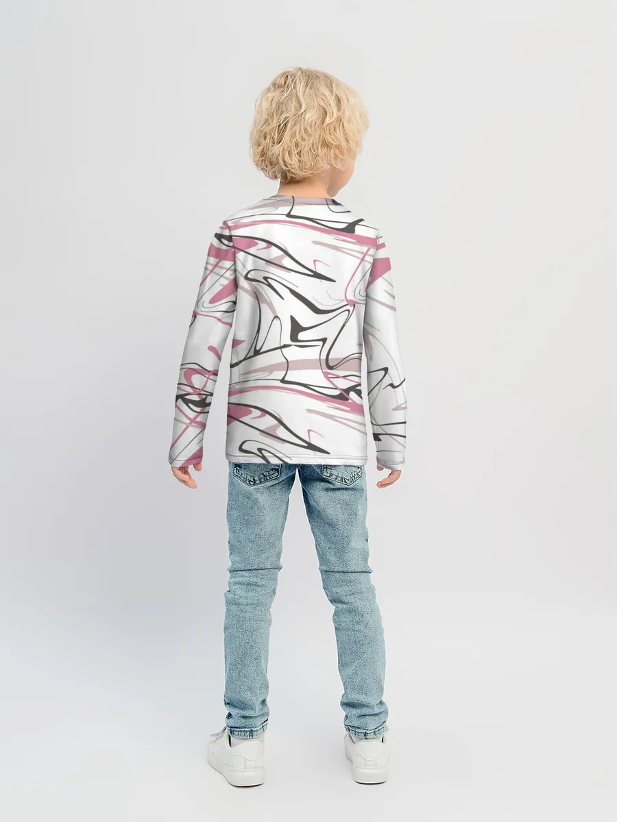 Детский лонгслив / Хаотичные линии